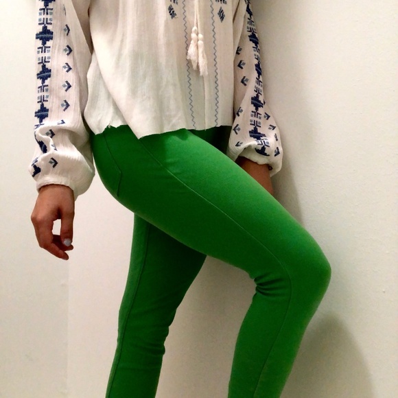 Green jeggings - Picture 2 of 6